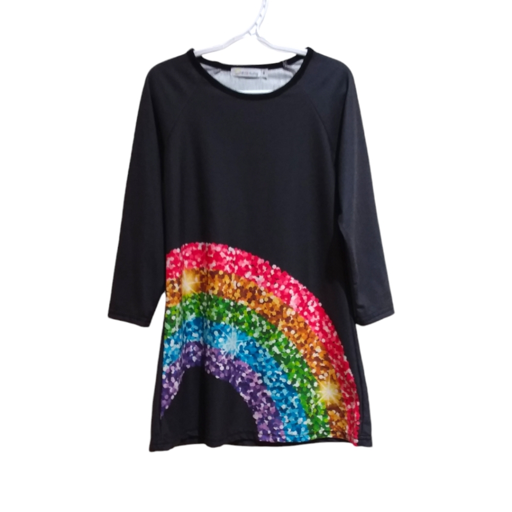 SUNSHINE SWING Girls Gemstone Rainbow Dress